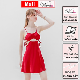 Đầm ngủ WANNABE DNS84 váy ngủ 2 dây cutout chân ngực eo, thắt nơ 2 bên hông mang lại vẻ quyến rũ xinh đẹp cho người mặc