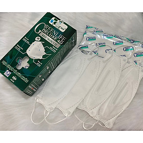 Khẩu trang y tế kháng khuẩn 4D GREEN LIFE màu trắng - có chứng nhận kiểm định chất lượng
