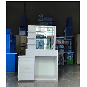 Mua Bàn trang điểm nhựa đài loan ghế ngồi màu trắng ( hình thực tế ) HUCHU sang trọng không mối mọt bên bỉ chắc chắn