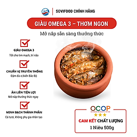 Cá Mòi Kho Niêu Đất Sovifood - Cá Kho Nhừ Xương, OCOP Hải Phòng, Chuẩn Vị Truyền Thống, Không Phụ Gia - 500G