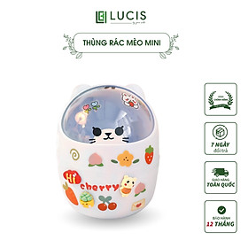 Mua Thùng Rác Mini Con Mèo Để Bàn Đựng Đồ Nhỏ Dễ Thương LUCIS