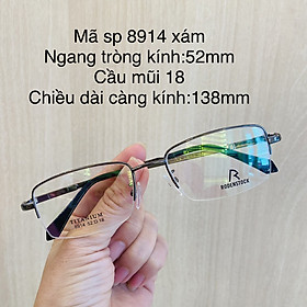 Gọng kính titanium 8911 8913 8914 8920 nửa khung thời trang nam siêu nhẹ siêu bền OURESS - 8911-8914xam