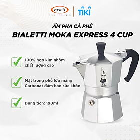 Ấm pha cà phê Bialetti Moka Express 4 cup . Hàng chính hãng 