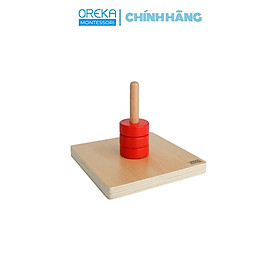 Đồ chơi trẻ em Oreka Montessori Các Đĩa/Dĩa tròn Xếp trên Trục đứng - 0150300