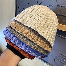 Nón bucket len dệt kim cao cấp - N213