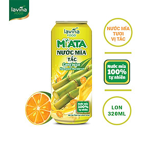Khay 24 lon Nước Mía Tươi MiATA Vị Tắc 320ml