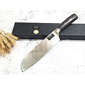 Mua DAO - DAO BẾP NHẬT BẢN SANTOKU THÉP DAMASCUS MÃ A6 DT116 nt topcomshop vn