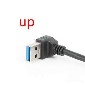 Cáp Nối Dài USB 3.0 Lên Xuống Trái Phải Góc 90 Độ Nam Sang Nữ Cáp Sạc Đồng Bộ Dữ Liệu USB Siêu Tốc 5Gbps Màu: Xanh Dương