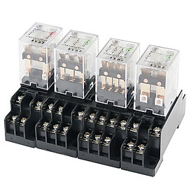Mua Rơle Trung gian + Đế  220V loại 8 chân 5A và 14 chân 3A