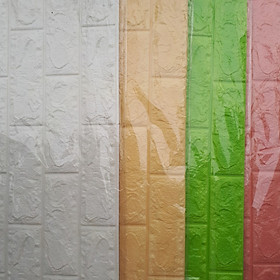 Bộ 10 Miếng Xốp Dán Tường 3D Chịu lực, chống nước, chống ẩm mốc 70x77cm - nhiều màu