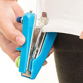 1pc Portable Mini Hand Sewing Machine Easy Operation Sewing Tools Sewing Cloth Fabric Handy Hand Tool