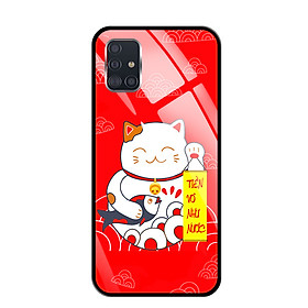 Ốp lưng kính cường lực cho Samsung Galaxy A51 - 03094 0235 MEOTHANTAI01 - Hàng Chính Hãng