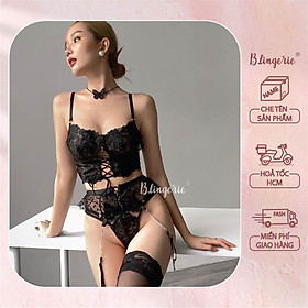 Bộ Bra Chéo Dây Cột Nơ  - B.Lingerie
