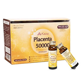 Nước uống đẹp da tinh chất nhau thai Collagen Kaza Placenta 50000mg (Hộp 10 chai x 50ml)