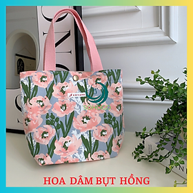 [CHỌN MẪU]-Túi xách tay thời trang nữ- Túi Tote canvas 2 lớp, họa tiết in hoa phong cách Hàn Quốc