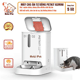 Máy Cho Mèo Ăn Tự Động, Máy Nhả Hạt Hai Ngăn, Máy Cho Chó Ăn Petkit Gemini