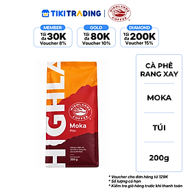 Cà phê Rang xay Moka Highlands Coffee 200g