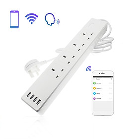 Smart Plug Power Strip Wi-Fi Surge Protector Outlet Work With with Alexa, Google Home