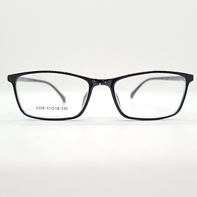 Gọng kính nhựa dẻo Tr90 dáng vuông unisex Hàn Quốc- 0308