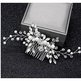 Cài tóc bà sui đơn giản mà sang trọng pha lê hạt cao cấp lấp lánh Giangpkc SP2221564