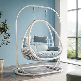 Mua Xích đu đôi family chất liệu khung sắt mây nhựa cao cấp juno sofa