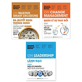 Combo Harvard Business Review (Dành cho nhà quản lý): HBR On Leadership - Lãnh Đạo + HBR On Making Smart Decisions - Ra quyết định thông minh + HBR On Change Management Quản Lý Sự Thay Đổi (Bí kíp quản lý nhân sự tuyệt đỉnh cấp cao) + Tặng kèm Postcard Happy Life