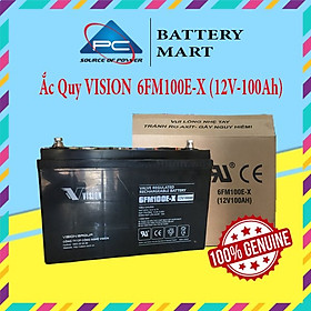 Ắc quy bộ lưu điện, ắc quy Vision 6FM100E-X/6FM100D-X (12V-100AH), ắc quy viễn thông