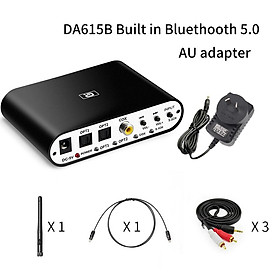 DA615 5.1CH Bộ giải mã âm thanh Bộ thu Bluetooth 5.0 DAC Bộ điều hợp âm thanh không dây Quang học đồng trục AUX USB Phát đĩa DAC DTS AC3 FLAC