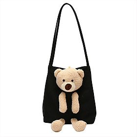 Túi xách vải Túi Vải Nữ Túi Đeo Chéo Hàn Quốc Gấu bông dễ thương