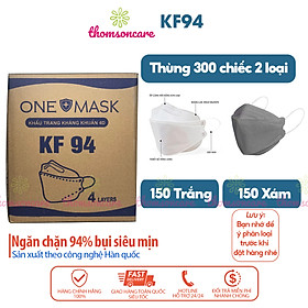 Khẩu trang KF94 Hàn Quốc 4 lớp - Thùng 300 chiếckháng khuẩn, chống bụi mịn