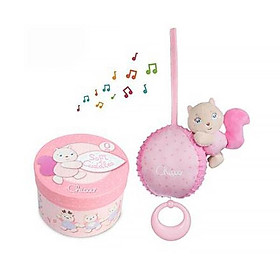 Chuông âm nhạc hình sóc con Chicco cho bé giấc ngủ ngon - màu hồng phấn