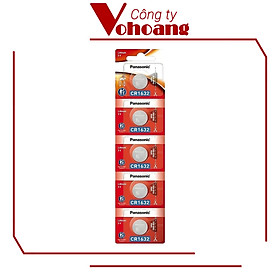 Vỉ 5 Viên Pin CR1632 ( CR 1632/5BE x 1 Vỉ ) Panasonic Lithium 3 V - Hàng Chính Hãng