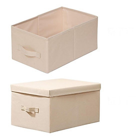 Mua Hộp tủ vải đựng đồ đa năng quần áo TD1 38x25x25cm có nắp  đựng đồ lót  đồ chơi  phụ kiện điện tử sang trọng  thanh lịch - Hãng miDoctor
