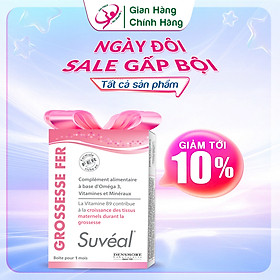  Suvéal Grossesse - Fer: Vitamin Tổng Hợp Cho Bà Bầu Cao Cấp Từ Pháp, Bổ Sung Đầy Đủ Vitamin Khoáng Chất, Ngăn Ngừa Dị Tật Thai Nhi, Tiền Sản Giật Và Tiểu Đường Thai Kỳ, Không Gây Táo Bón