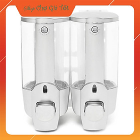 Hộp đôi đựng nước rửa tay xà phòng treo tường giá gắn đôi x 330ml