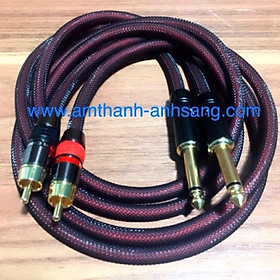 Mua Dây rắc 6 ly ra av 02 dây tín hiệu âm thanh Jack hoa sen sang 6.5 ly