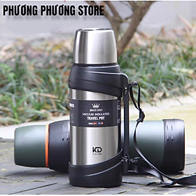 Mua PHÍCH  BÌNH GIỮ NHIỆT GIỮ NÓNG LANH 48 H / PHÍCH  BÌNH GIỮ NHIỆT TRAVEL POT CÁCH NHIỆT 6 LỚP INOX 304 CAO CẤP DT 2.0 LÍT