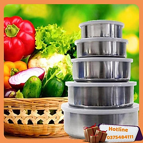 Mua Bộ 5 Hộp Đựng Thực Phẩm Bằng Inox Cao Cấp - Hàng Loại 1