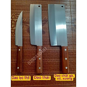 Mua Bộ dao làm bếp siêu sắc- chuôi gỗ hương- không rỉ