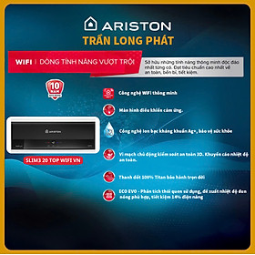 Mua Bình nước nóng gián tiếp có WIFI 20 lít Ariston SLIM3 20 TOP WIFI - HÀNG CHÍNH HÃNG