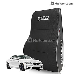 Gối Tựa Lưng ô tô BMW 218I Cao Cấp Sparco Italy - Dáng Thể Thao Công Thái Học - Vân Carbon