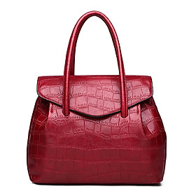 Simple small square bag fashion crocodile pattern PU leather bag lady messenger shoulder handbag