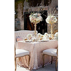 Khăn Trải Bàn Tiệc Hình Chữ Nhật Sequin (120x180cm)