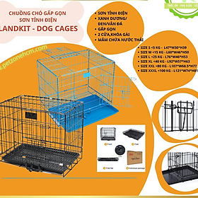 Chuồng chó mèo Size L - 15kg - 27kg | lồng sắt sơn tĩnh điện gấp gọn tặng kèm khay