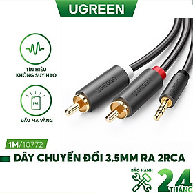 Mua Dây chuyển đổi 3.5mm ra 2RCA (HOA SEN) dài từ 1-10m UGREEN AV102 - Hàng Nhập Khẩu