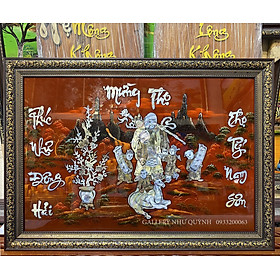 Mua Tranh sơn mài cẩn ốc  chúc Thọ Ông -M01