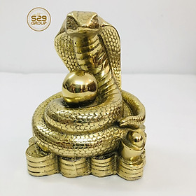 Mua Rắn cầm ngọc bằng đồng nguyên chất vật phẩm phong thủy thuộc bộ 12 con giáp cao 13cm
