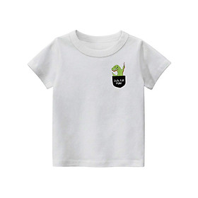 Áo thun cho bé trai bé gái mẫu khủng long T-Rex cute vải cotton - Áo phông trẻ em cổ tròn ngắn tay Gokis shop 109