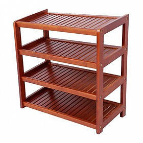 Kệ Dép 4 Tầng Gỗ Cao Su (63 x 30 x 68 cm) - Cánh Gián