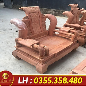 Mua bộ bàn ghế tần thủy hoàng gỗ hương đá nam phi dài 2m4